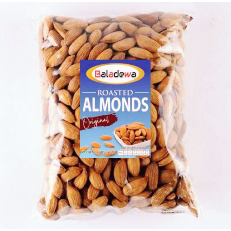 

Kacang Almond Panggang Kupas 250 gram Original / Roasted Almond 250 gram
