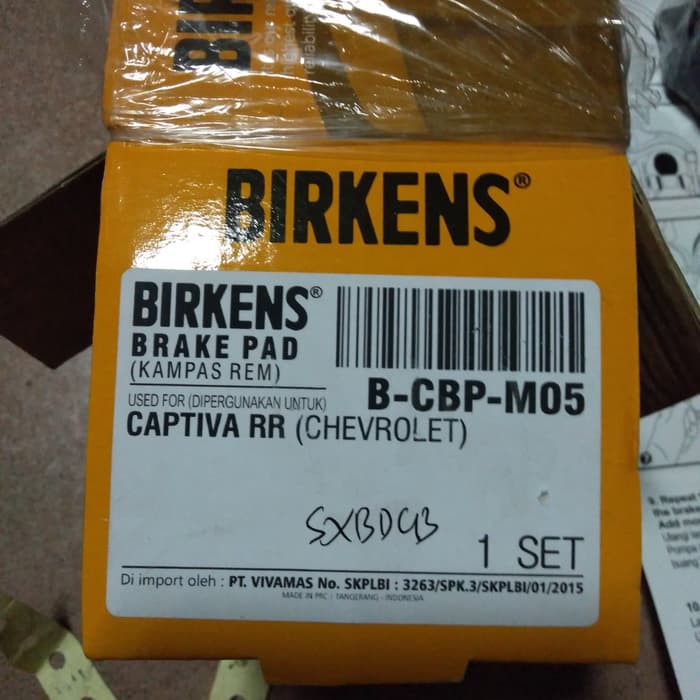 kampas rem belakang chevrolet captiva / kampas rem belakang captiva