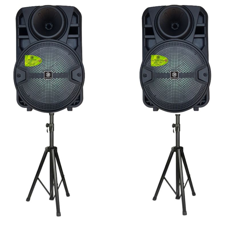 Karaoke Mixer 2 Mic Wireless 2 Speaker 3R Aktif 8 Inch Subwoofer 12 Inch