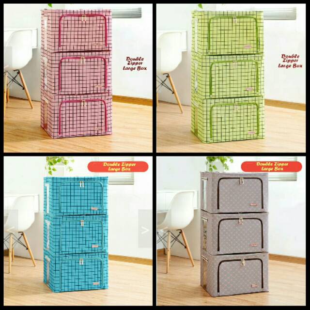 

Double zipper large box (kotak")