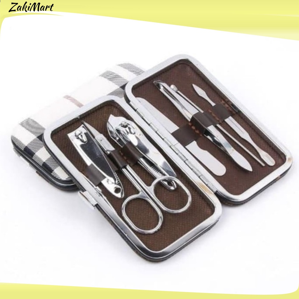 Gunting Kuku Set Stainless Steel 7 in 1 Manicure Pedicure Set 7 in 1