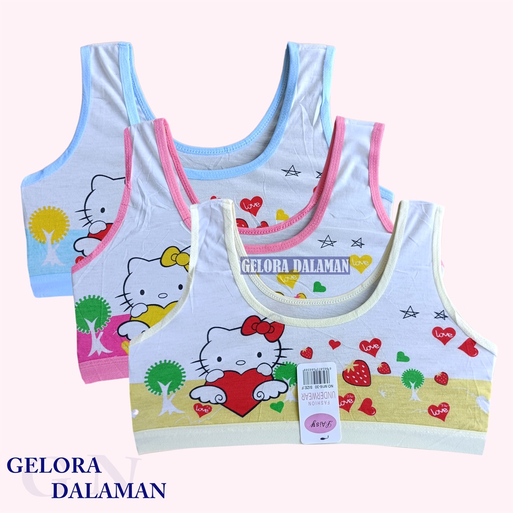 3 Pcs Miniset Remaja Bran Anak Cewek Kutang Anak Perempuan Gambar Kartun