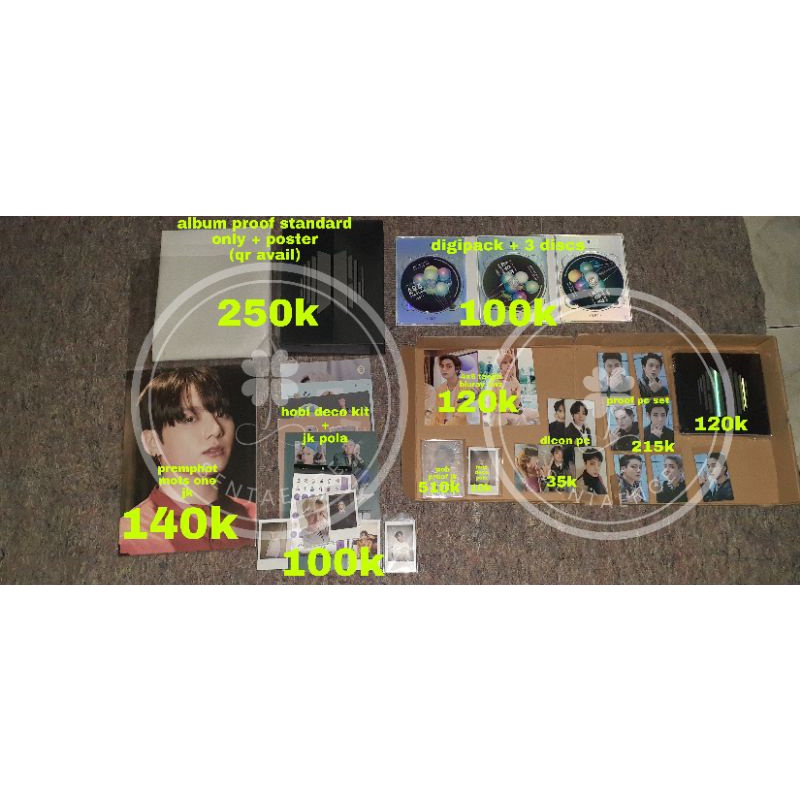 PREMPHOT PROOF STANDARD COMPACT PC PROOF SET OT7 BLURAY SOWOOZOO BR SWZ DECO KIT TAE JIN POB JK