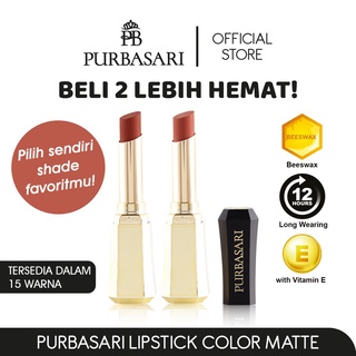 Image of [Lebih Murah] Purbasari Lipstick Color Matte / Lipstick Matte / Lipstick tahan 12jam - Ringan dan lembut di bibir