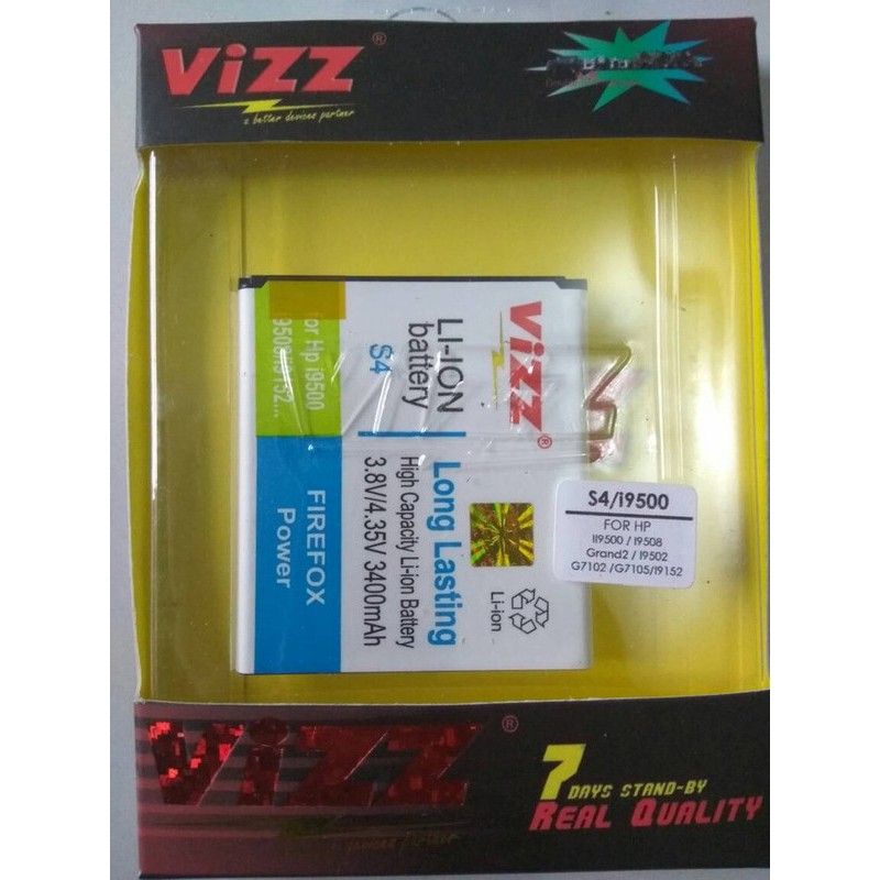Vizz Double Power Batre Baterai Vizz Samsung Galaxy S4 i9500 i9508 i9502 Grand 2 G7106 G7102