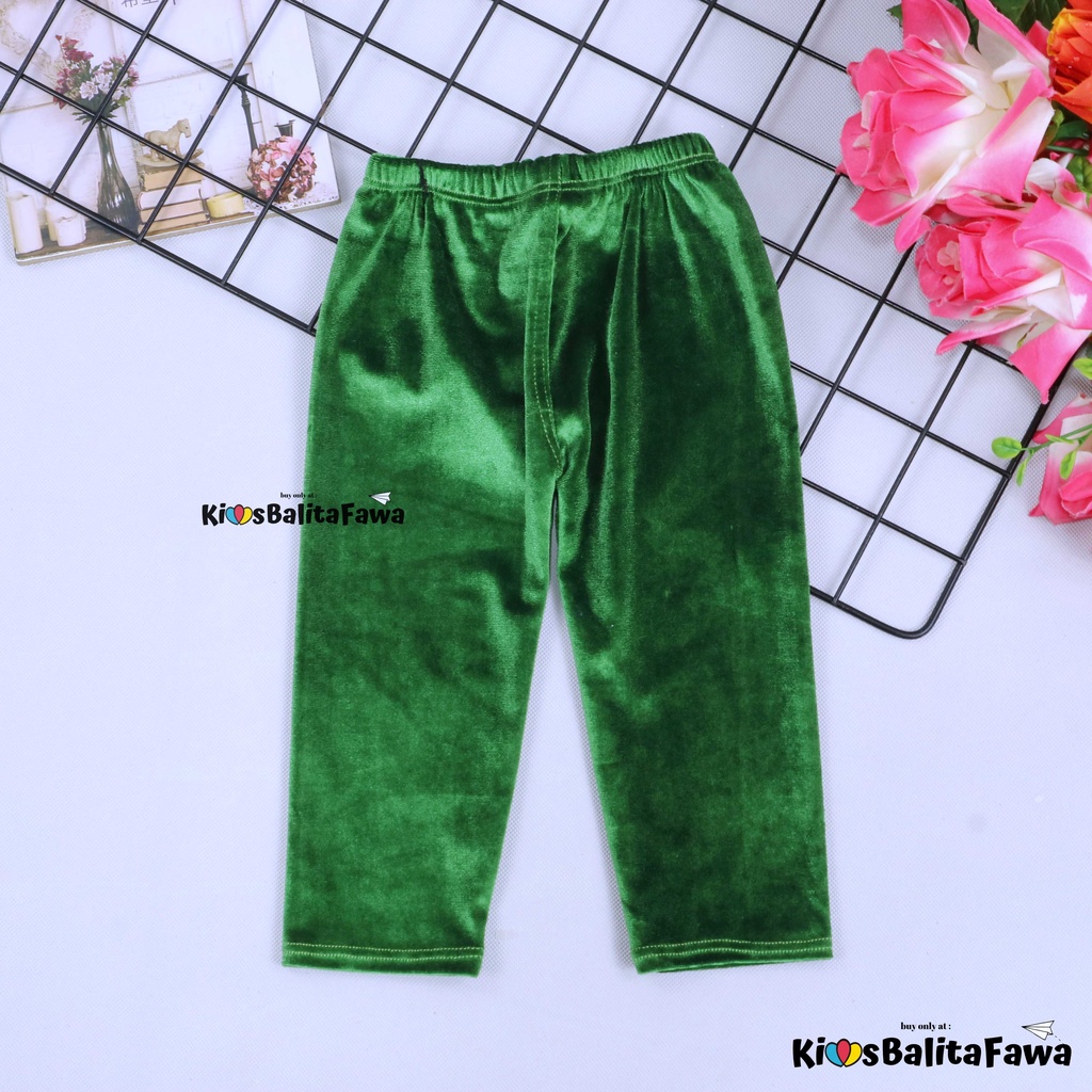 Legging Cleo Uk 3-12 Bulan / Celana Leging Panjang Balita Bludru Polos Anak Perempuan Pants Import