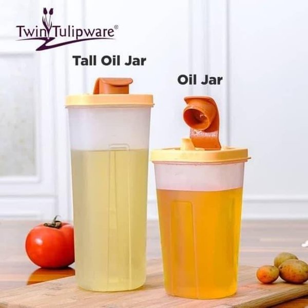 Wadah serbaguna (Oil Jar set) Tempat Minyak Wadah Minyak Botol Minyak Goreng Tempat Penyimpanan Keca