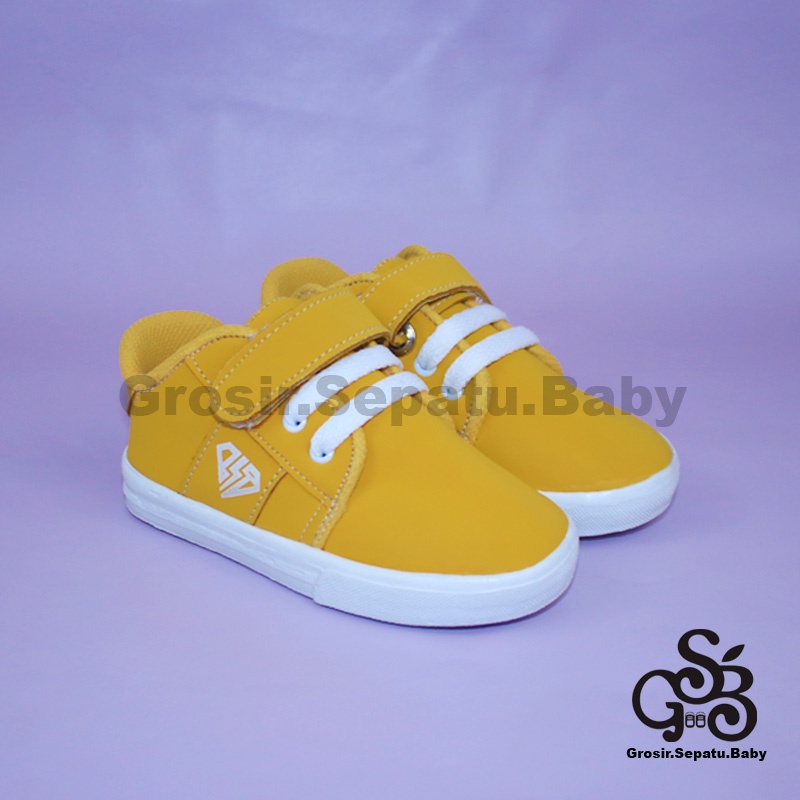 sepatu anak sneakers sepatu anak laki laki sepatu anak perempuan model casual strap kids KUNYIT polos ringan fleksibel &amp; Anti Slip