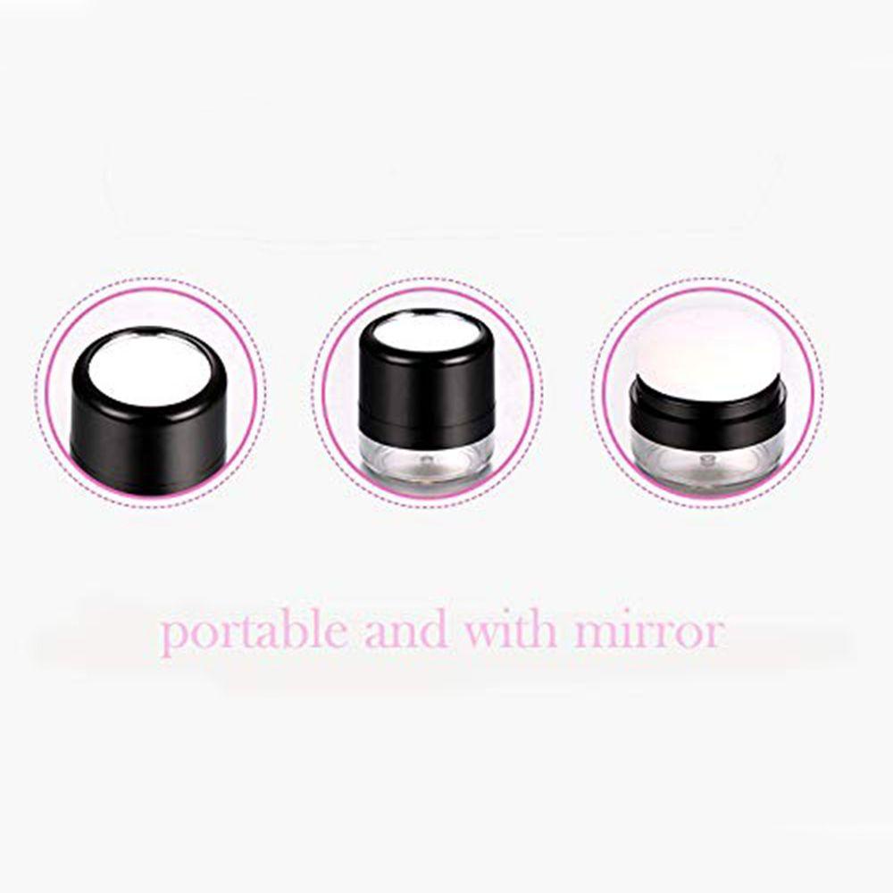 POPULAR Hot with Mirror Container Travel Powder Case Loose Powder Box New DIY Cosmetic Foundation Powder Case with Mushroom Sponge Puff Blusher Finishing Powder Jar Portable