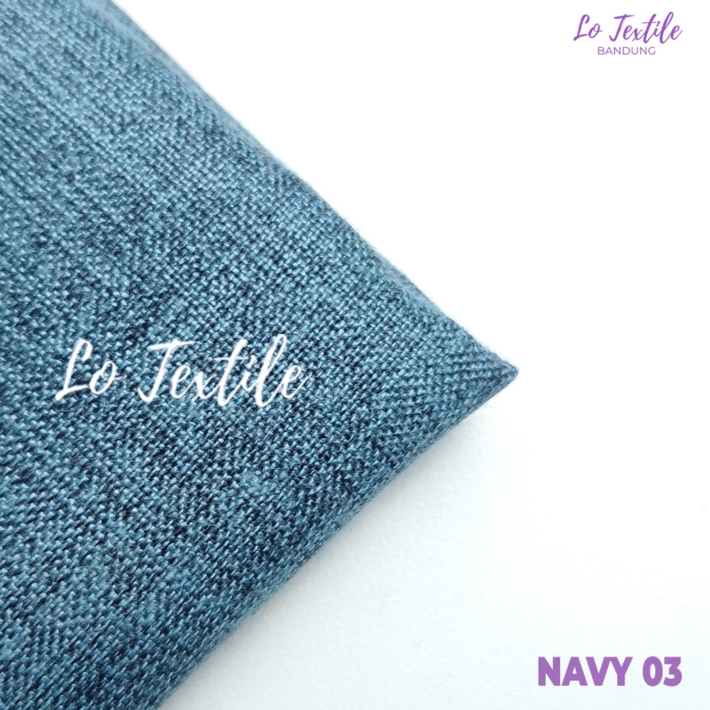 Kain Katun Madinah Fodu 0.5 Meter (Seri 1) - Bahan Cotton Madina Medina-Navy - 03