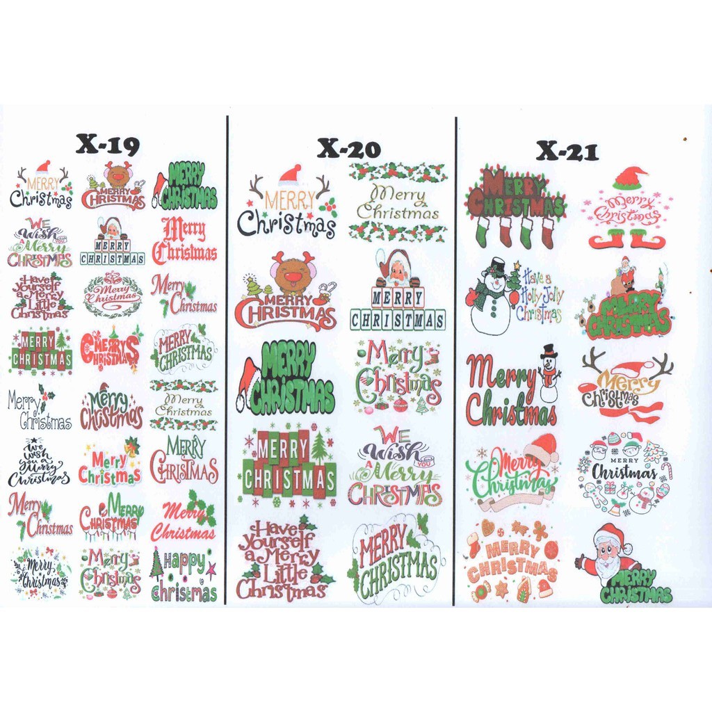 Edible Stamp / Edible Picture / Stiker Makanan Natal 1