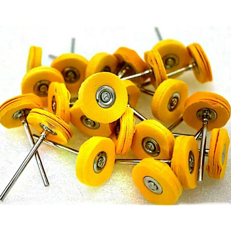 Set 5 pcs Kain poles katun 22mm amplas mini drill grinder tuner polishing cloth