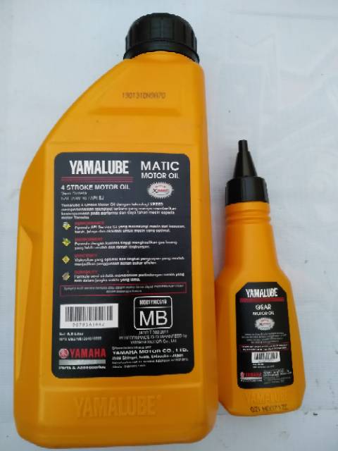 Paket oli matic asli yamaha 0.8 lt + oli gear..untuk semua motor matic yamaha all mio