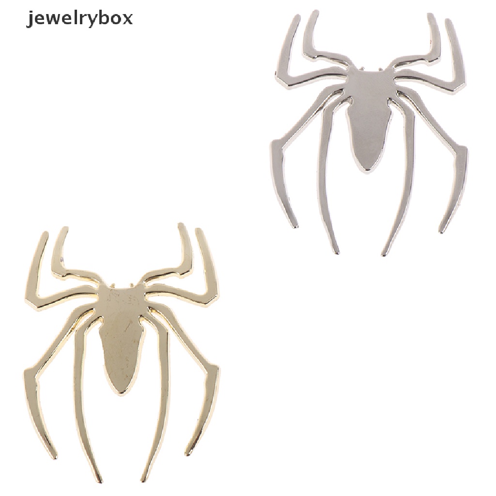 Stiker Emblem Bentuk Laba-Laba 3D Bahan Metal Untuk Mobil / Motor / Truk