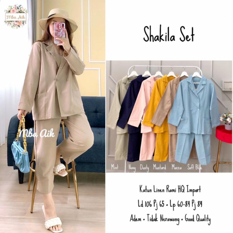 SHAKILA SET (KATUN LINEN RAMI HIGH QUALITY)