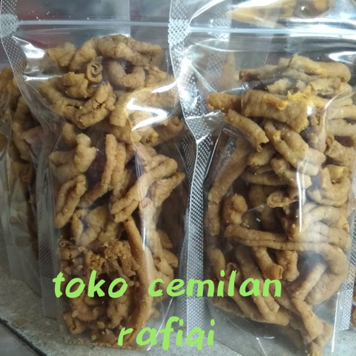 

Cemilan kripik usus 70 gram Enak