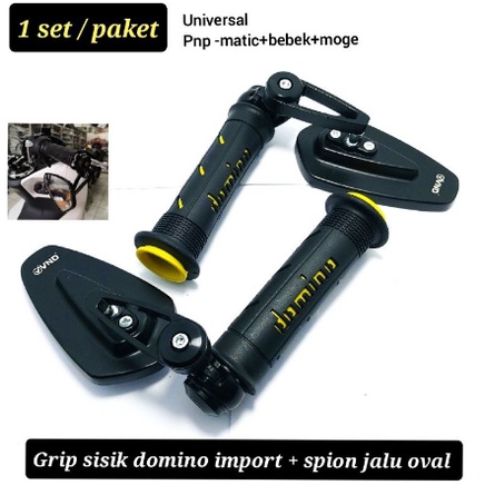 grip dan spion oval jalu sisik domino