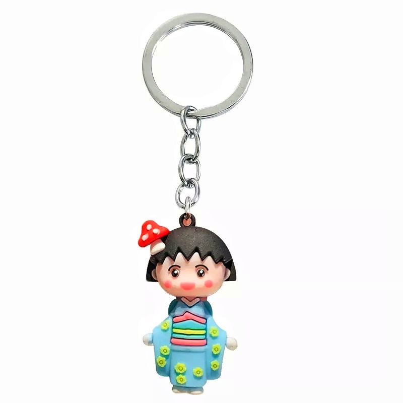 GANTUNGAN KUNCI CHIBI MARUKO CHAN // Ganci Karakter Kartun Chibi Maruko Chan Unik Lucu | Gantungan tas | Bag Charm | Souvenir Murah | Keychain | COD