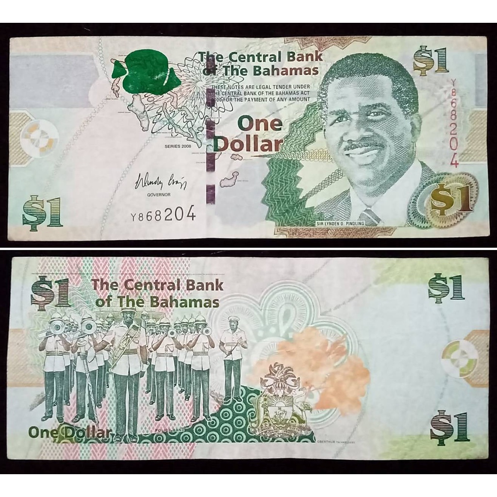 Uang Kuno Bahama/ Bahamas 1 Dollar Tahun 2008