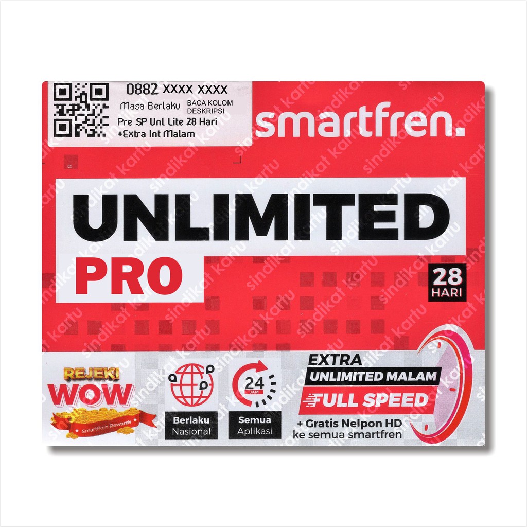 Kartu Perdana Smartfren UNLIMITED HARIAN 1,2GB 28Hari