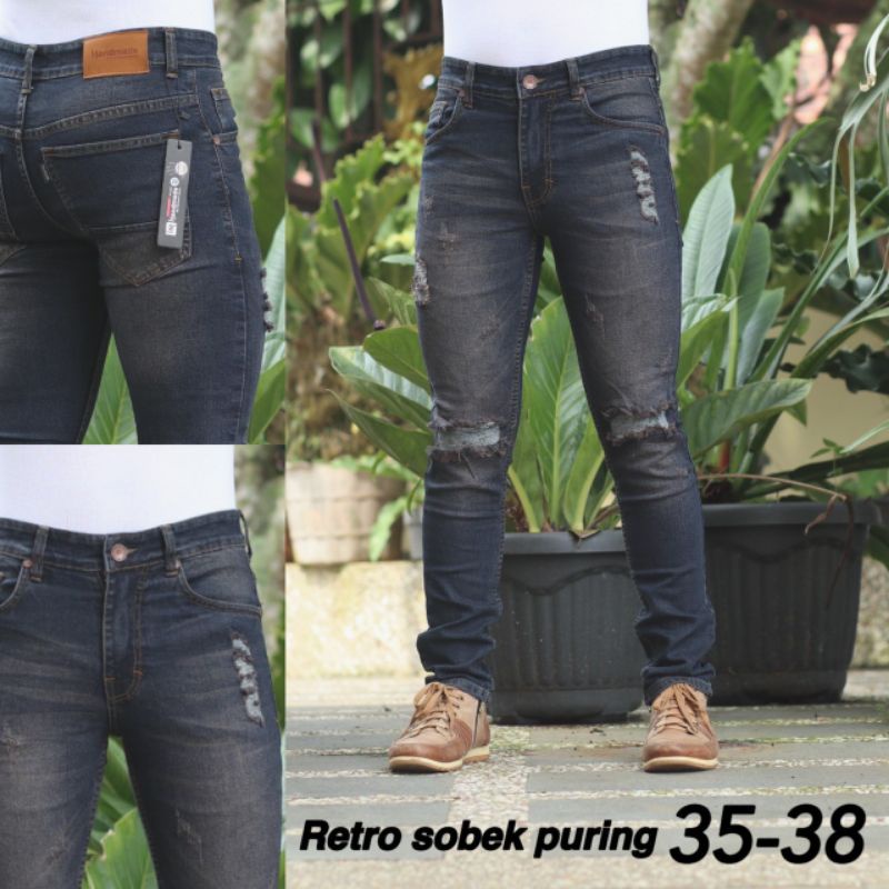 CELANA JEANS SOBEK BIG SIZE SOFJEANS / CELANA JEANS BIG SIZE / JEANS JUMBO SOBEK / CELANA JEANS PRIA DEWASA SOBEK