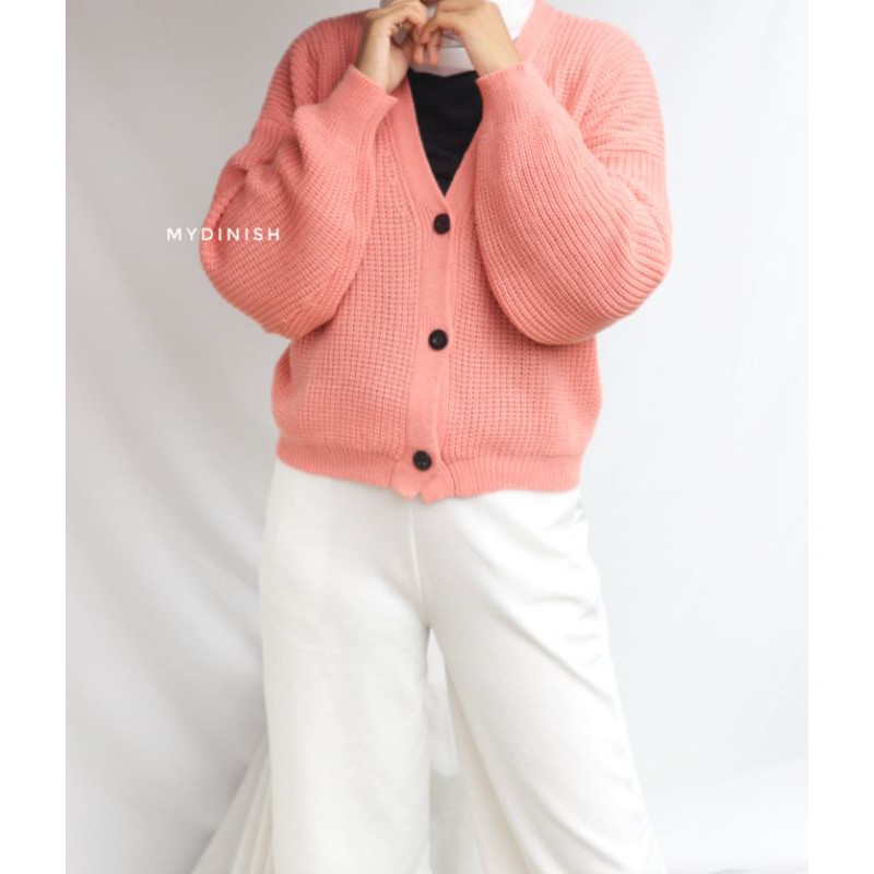 Diane Crop Cardy - Cardigan Rajut Wanita Polos All size