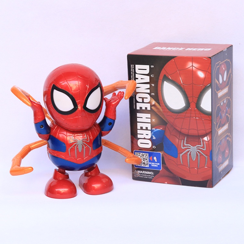 Mainan Robot Marvel Avengers Spiderman Iron Man Elektronik Dengan Lampu LED Dan Musik Untuk Anak