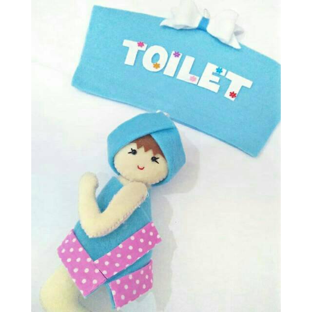 Gantungan pintu kamar mandi untuk toilet Bisa request tulisan lain