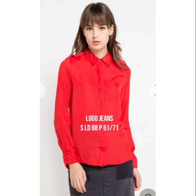 Kemeja Wanita Remaja Dewasa Logo Jeans