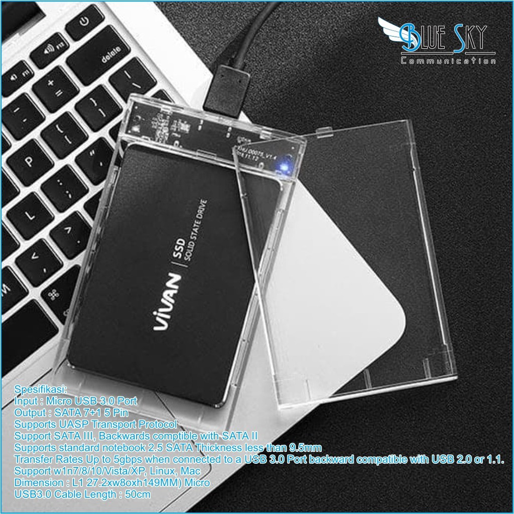 CASING HARDISK EXTERNAL HARD DISK ENCLOSURE VIVAN VSHD1