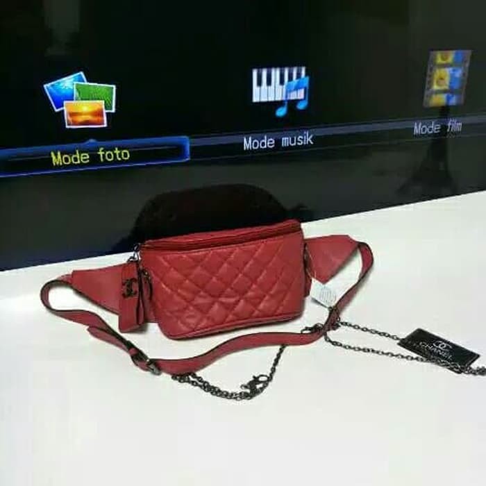 KUALITAS BAGUS TAS WANITA CHANEL PINGGANG/TAS SELEMPANG PUNGGUNG/TAS BRANDED IMPORT KEKINIAN