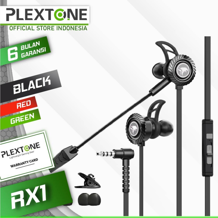 Headset Gaming Plextone XMOWi RX1 Dual Microphone Detachable HD Mic Earphone Gaming