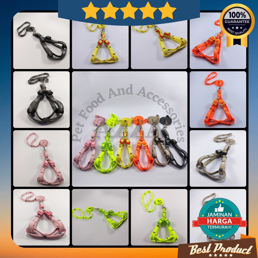 Harness Kucing Motif Premium Model Y / Tali Kucing Harness Y / Harness Kucing / Tali Tuntun Kucing Murah / Aksesoris Kucing Murah