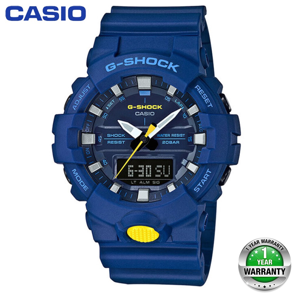 blue casio g shock watch