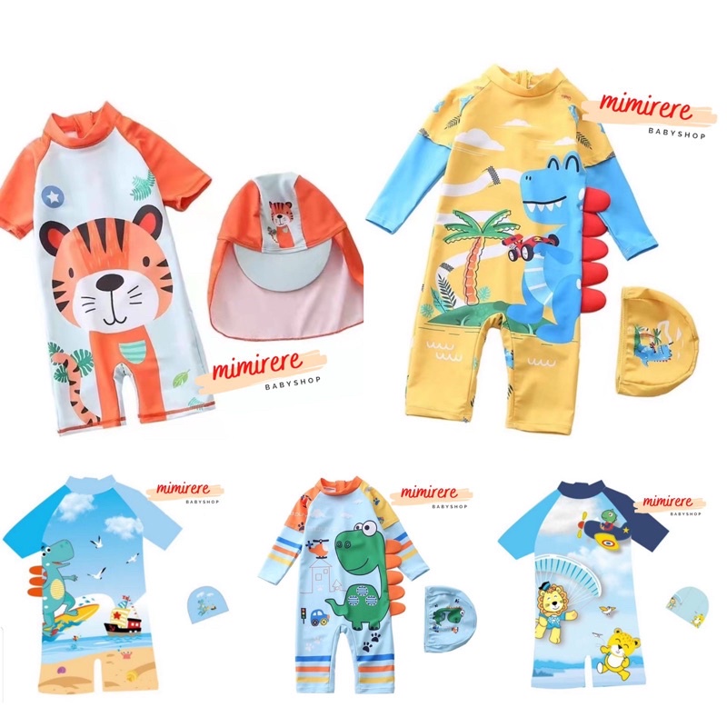 Baju Renang anak 1-5 tahun Boy Girl Terusan Panjang Pendek