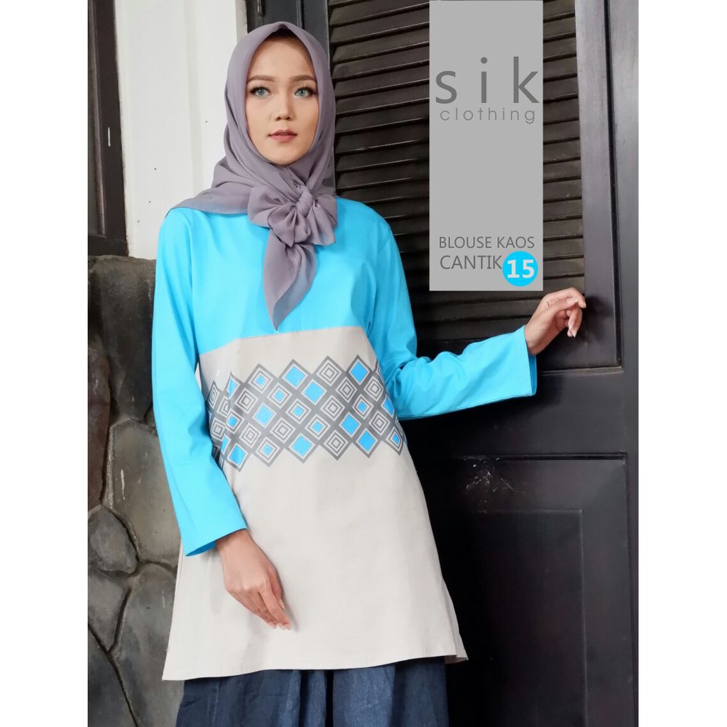 Sik Clothing Atasan Cantik 15 Biru Turkis