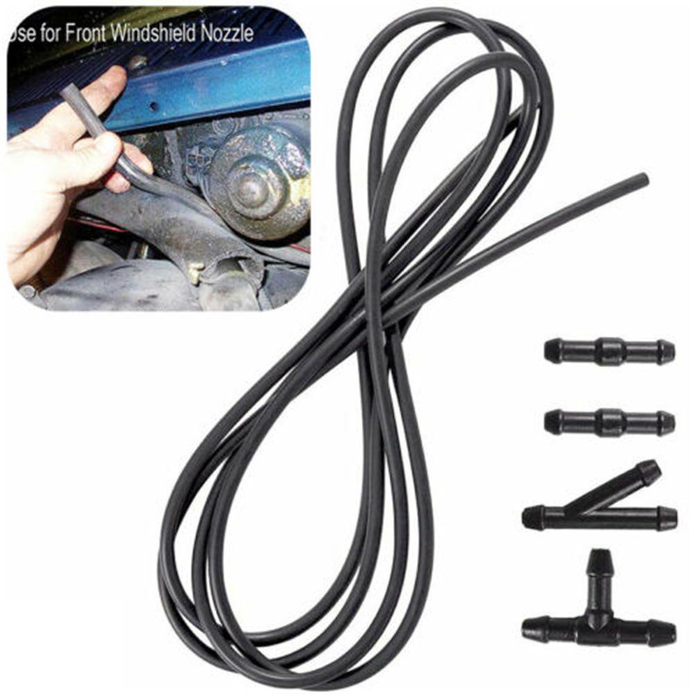 Wonder Wiper Washer Auto Car Spray Pipa Karet Hitam Dengan Konektor Pipe Hose