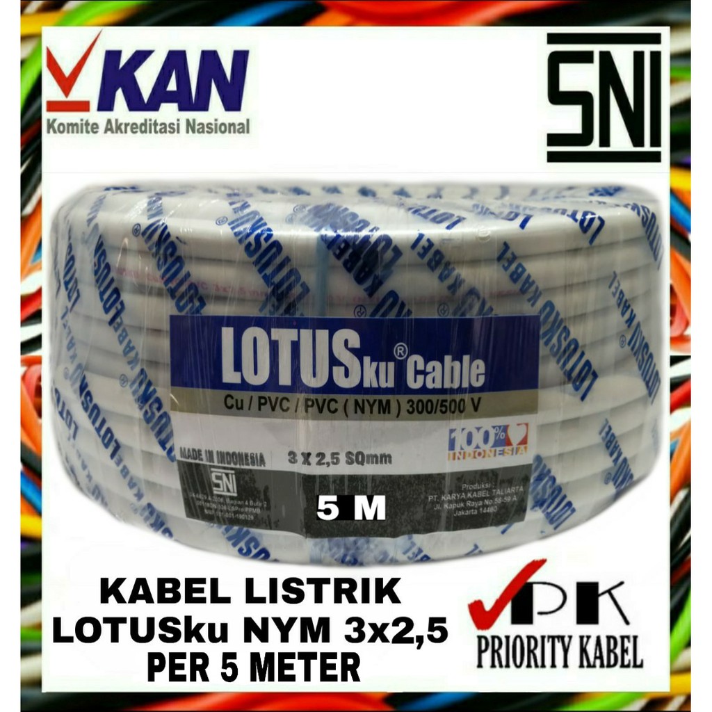 Kabel LOTUSku NYM 3x2,5 3x2.5 (Per 5 meter)