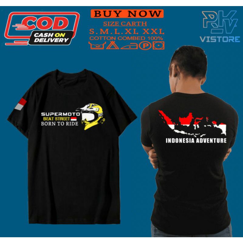 KAOS T-SHIRT HELMET BEAT STREET ADVENTURE INDONESIA