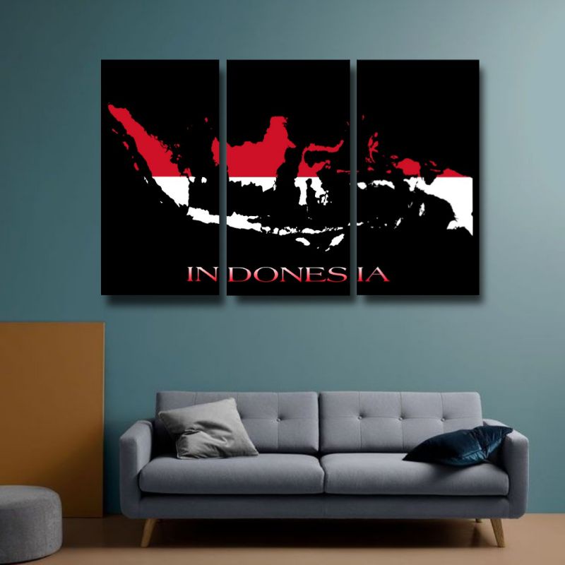 HIASAN DINDING KAYU PETA INDONESIA | DUNIA