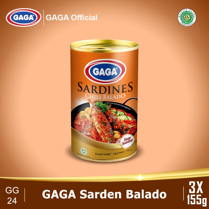 

Gaga Sarden Balado 155g 3 PCS (GG24)
