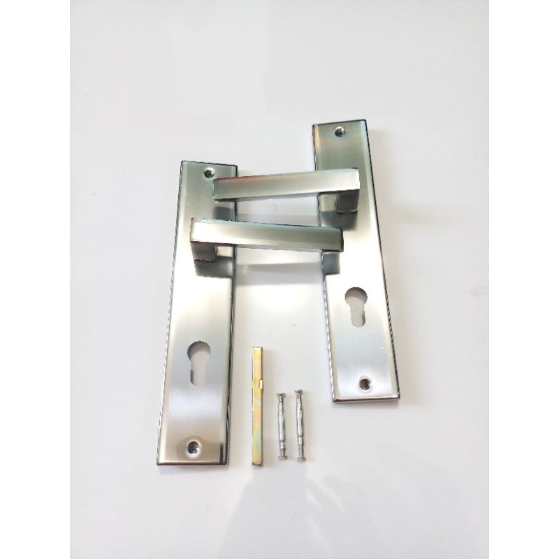 HANDLE BESAR SET MINIMALIS KOTAK PUTIH / KUNCI PINTU RUMAH KUALITAS BAGUS