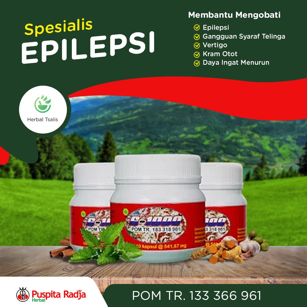 OBAT EPILEPSI HERBAL G-1000 SYARAF TELINGGA VERTIGO KRAM OTOT DAYA INGAT MENURUN PUSPITA RADJA HERBA