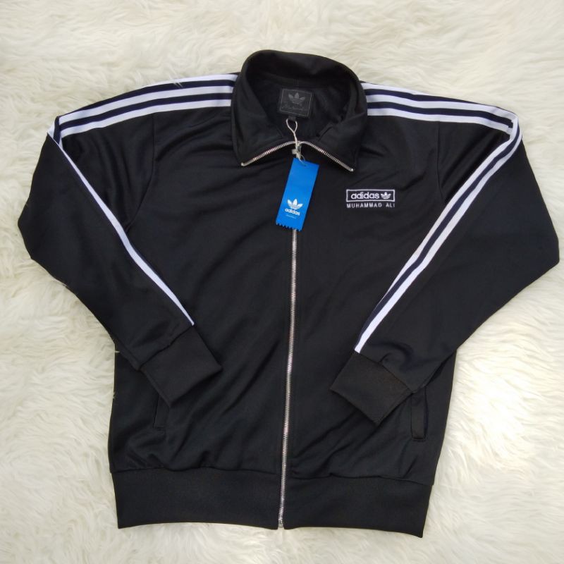 JAKET ADIDAS MUHAMMAD ALI TRACKTOP BLACK WHITE ORIGINAL