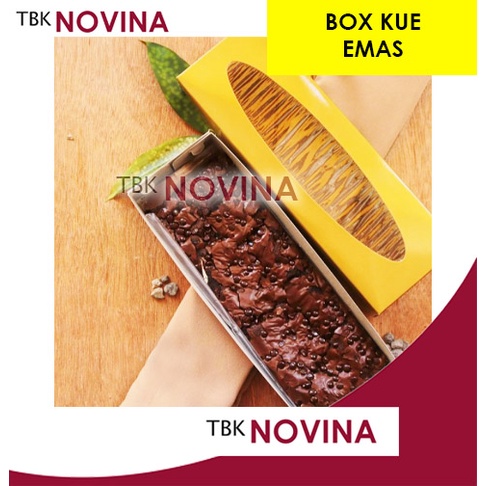 KOTAK KUE EMAS PANJANG  / BOX CAKE KUE TART GOLD / BOX KUE ULANG TAHUN