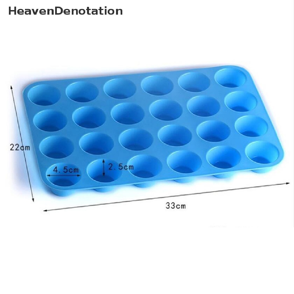 [HeavenDenotation] 24 Cavity Pan Tray Silicone Mini Cupcake Cookie Bakeware Baking Mold Muffin Cup