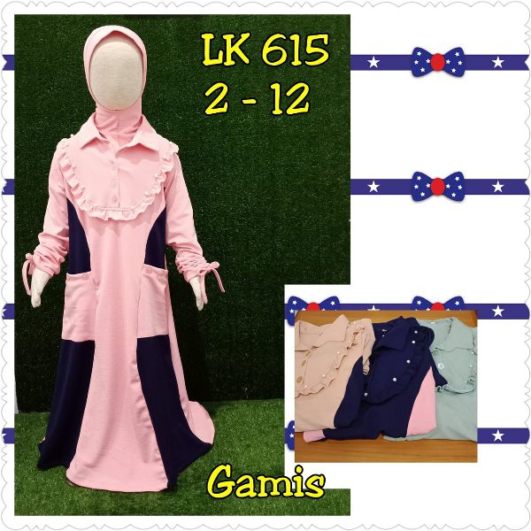 Baju Gamis Anak Perempuan 4-12 thn LK615