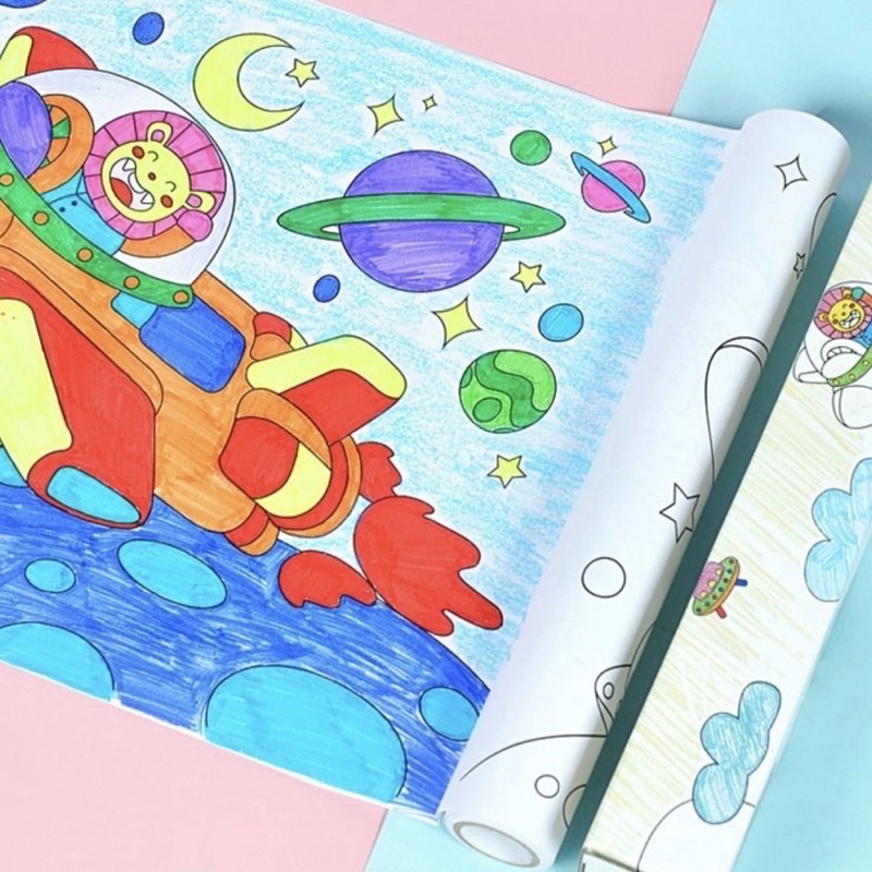 long jumbo coloring paper kertas mewarnai ukuran panjang