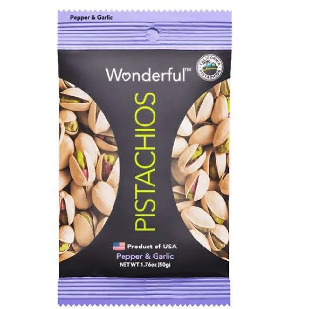 

Wonderful Pistachios Pepper Garlic Pistachio 50gr USA