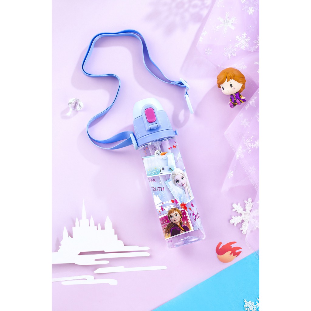 DISNEY ORIGINAL waterbottles/botol air sedotan dgn tali panjang 580ml- WD750